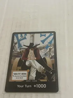 One Piece The Azure Sea’s Seven OP14 Dracule Mihawk Don Card English - Image 1