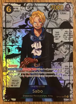 One Piece TCG English OP13-120 Manga Sabo Alt Art Parallel - Image 1