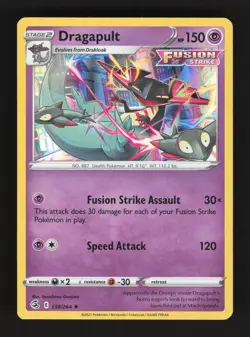 2021 Pokemon Card Dragapult Holo Rare #130/264 Fusion Strike - Image 1