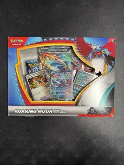 Pokemon TCG Roaring Moon ex Box. 4 Booster Packs, Foil Promo Cards. Sealed - Image 1