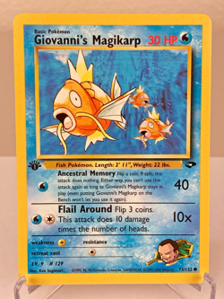 Giovanni's Magikarp 73/132 Gym Challenge Pokemon Card 1st Edition - Near Mint - Image 1