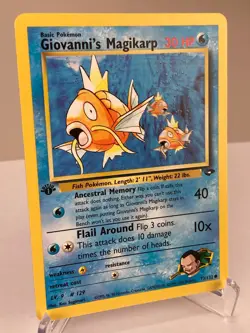 Giovanni's Magikarp 73/132 Gym Challenge Pokemon Card 1st Edition - Near Mint - Image 2