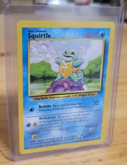 Pokemon Squirtle TCG Base Set Unlimited Common Card 63/102 LP Condition - Image 2