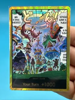 Egghead OP14 Gold Don!! Manga Azure Sea's Seven One Piece Card English - Image 2