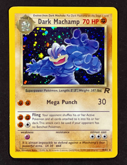 Pokemon DARK MACHAMP Team Rocket HOLO Misprint INSUFFICIENT INK ERROR Card 10/82 - Image 3