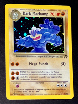 Pokemon DARK MACHAMP Team Rocket HOLO Misprint INSUFFICIENT INK ERROR Card 10/82 - Image 4