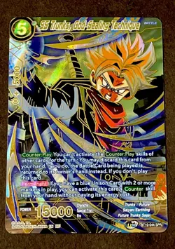 SS Trunks, God Sealing Technique BT10-044 SPR Dragon Ball Super Card Game - Image 1