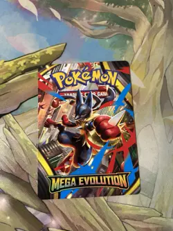 Pokemon TCG Mega Evolution Trainer Tips Art Card Mega Lucario NM - Image 1