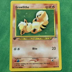 Growlithe - 68/105 - 1st Edition - Neo Destiny - Pokemon Card - NM/M - Image 1