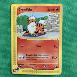 Growlithe 62/144 2003 Skyridge Pokemon Card Vintage WOTC Non Holo Common - Image 1