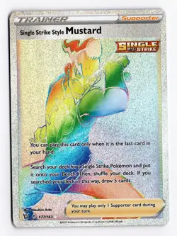 Single Strike Style Mustard 177/163 Secret Rare - Pokemon Card Battle Styles - Image 1