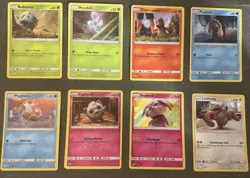 Pokemon TCG Detective Pikachu All 8 Common Cards, All Are Holo - Image 1