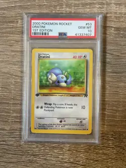 PSA 10 Dratini 1st Edition Team Rocket 2000 Pokemon Card - Image 1