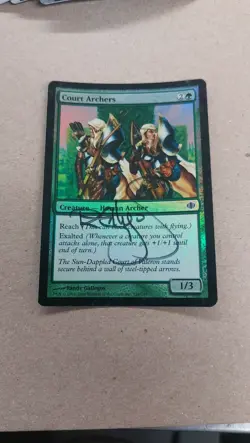 UNPLAYED SIGNED FOIL Court Archers Shards of Alara NM MAGIC MTG RANDY GALLEGOS - Image 1