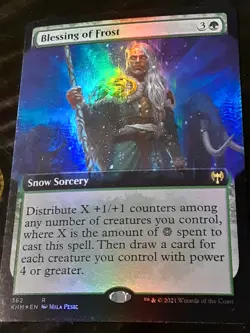 Blessing of Frost Extended Art FOIL , Kaldheim , Near Mint , MTG , FREESHIPPING - Image 2