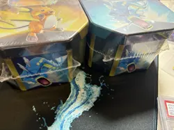 Set of 3 Pokemon Hidden Fates GX Tins Charizard, Gyarados and Raichu Sealed mint - Image 5