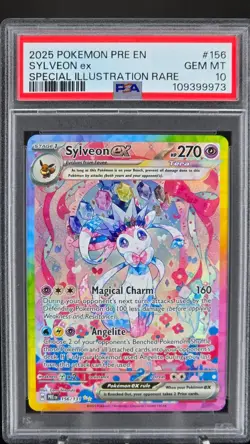 PSA 10 Sylveon ex #156 Prismatic Evolutions Pokemon - Image 2