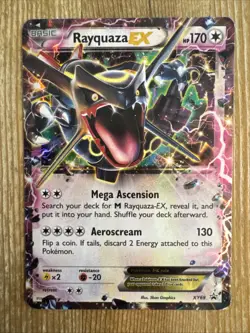 Shiny Rayquaza EX XY69 Ultra Rare Pokemon TCG Black Star Promo - DMG - Image 1