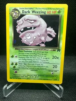 Pokemon Team Rocket Dark Weezing Holo Rare 14/82 LP/NM - Image 1