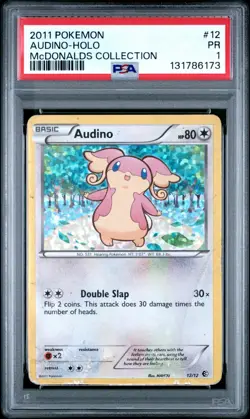 Pokemon TCG Audino 12/12 2011 McDonald's Collection Holo Rare - PSA 1 / POP 1 - Image 1