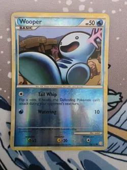 Pokemon TCG Wooper 88/123 Reverse Holo Foil HeartGold SoulSilver Common - Image 1