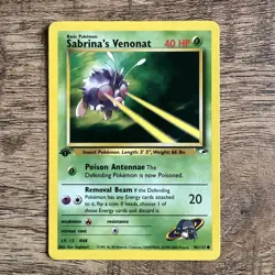 Pokemon TCG Gym Heroes 1st Edition Sabrina's Venonat 96/132 - NM Condition - Image 1