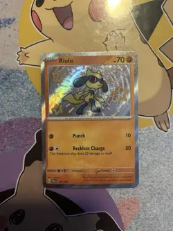 Pokemon TCG Riolu 173/091 Sv: Paldean Fates Holo Shiny Rare NM 173/091 - Image 1