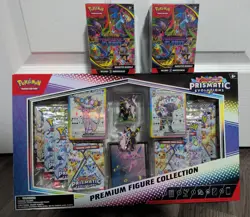 POKEMON Prismatic Evolutions Premium Figure Collection + 2 Phantasmal BB - Image 1
