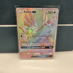 Pokemon Palkia GX 132/131 SM Forbidden Light - Secret Rare - Rainbow Holo Rare - Image 1