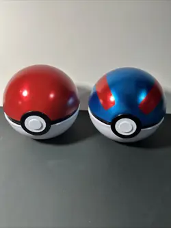 EMPTY Poke Ball and Great Ball Pair Pokemon Tin Collectible - Image 1