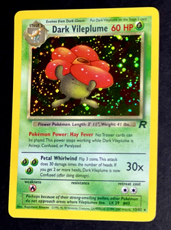 Pokemon DARK VILEPLUME Team Rocket INSUFFICIENT INK ERROR Holo Misprint 13/82 EX - Image 2