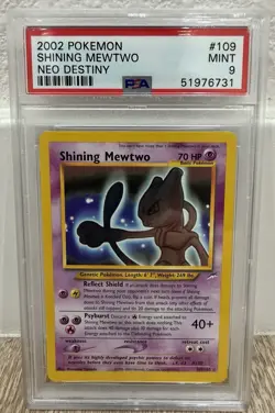 2002 POKEMON NEO DESTINY #109 SHINING MEWTWO PSA 9 - Image 1