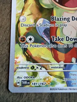 Pokemon TCG Hisuian Growlithe #181/167 Twilight Masquerade Illustration Rare - Image 3