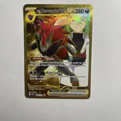 Pokemon N's Zoroark ex 189/159 Journey Together Hyper Rare Gold Near Mint - Image 1