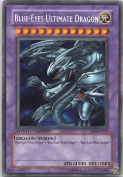 1996 TCG Limited Edition BLUE-EYES ULTIMATE DRAGON HOLO RARE #JMP-EN005 - Image 1