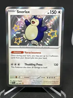 Pokemon TCG Snorlax Baby Shiny Vault Rare Holo Card 202/091 S&V Paldean Fates - Image 2