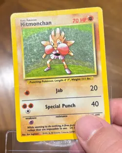Hitmonchan & Ninetales Holo Pokemon Card Lot 7/102 & 12/102 Base Set GOOD/PLAYED - Image 3