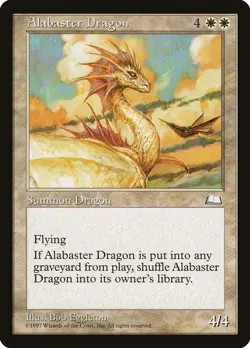 Alabaster Dragon Weatherlight NM White Rare MAGIC THE GATHERING CARD ABUGames - Image 1