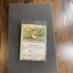 Eevee 133/165 (Holiday Calendar) Snowflake Stamp Promo Pokemon Card SEALED - Image 1