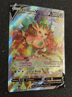 Leafeon V Evolving Skies Alt Art 167/203 Full Art Ultra Rare NM Pokemon Card $$$ - Image 2