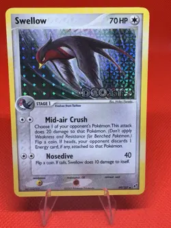 Pokemon EX Deoxys Holo Swellow Card 49/107 - Image 1