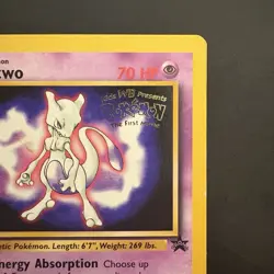 Pokemon TCG Mewtwo #3 WotC Promo Card Vintage 1999 - Image 3