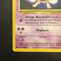 Pokemon TCG Mewtwo #3 WotC Promo Card Vintage 1999 - Image 5