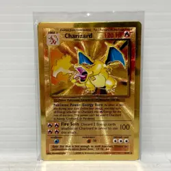 Gold Metal Charizard 4/102 - Celebrations UPC Promo - Pokemon Card - NM - Image 1