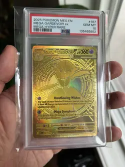Pokemon TCG Mega Gardevoir EX Holo Gold Card 187/132 Mega Evolution PSA 10 - Image 1