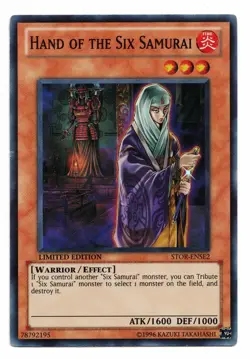Yu-Gi-Oh Card: Hand of the Six Samurai STOR-ENSE2 Super Rare Limited Edition! EX - Image 1