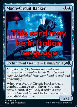 MTG MOON-CIRCUIT HACKER FOIL EXC - HACKER DEL CIRCUITO LUNARE - NEO - MAGIC - Image 1