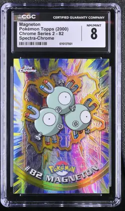 (PSA) CGC 8 Magneton Topps Series 2 Spectra Chrome Pokemon Card #82 NM-Mint - Image 1
