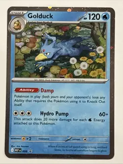 Pokemon TCG Mega Evolutions Golduck 008 Black Star Promo Holo Card 2X Swirl NM - Image 1