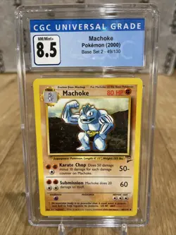 A7) Machoke Base Set 2 49/130 CGC Graded 8.5 Pokemon - Image 1